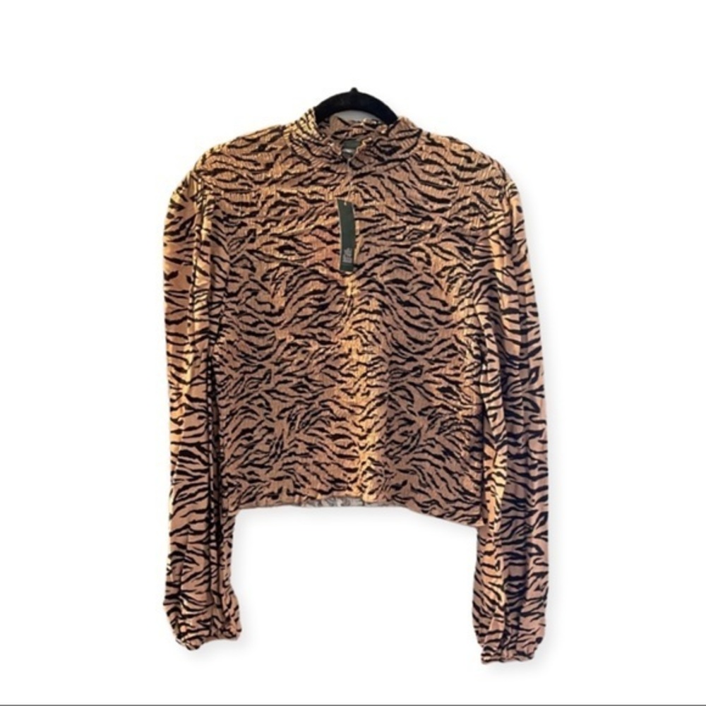 Woman’s leopard crop‎ top, women’s blouse, leopard print top size 2X